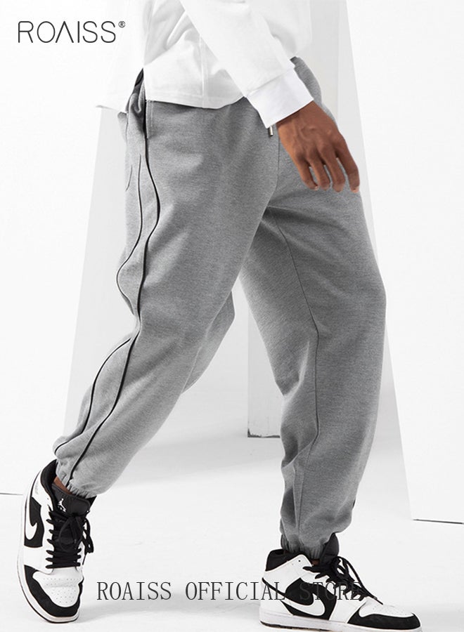 roaiss Men Classic Joggers Pants, Drawstring Sport Pants with Elastic Waistband, Ankle Banded Sweatpants with Multiple Pockets, Suitable for Daily Wear, Outdoor or Any Physical Activities - Image 4